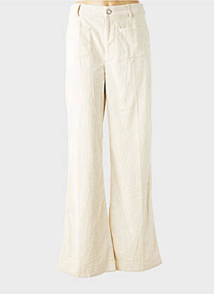 Pantalon flare stretch taille normale beige COMPAÑIA FANTASTICA femme