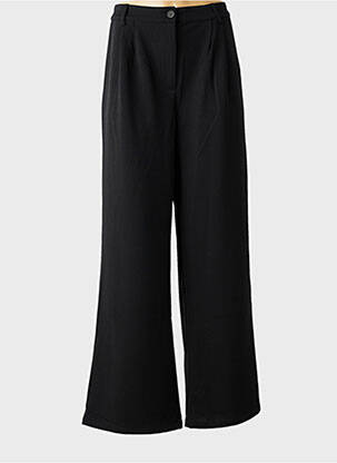 Pantalon large fermeture zippée sous rabat boutonné taille normale noir COMPAÑIA FANTASTICA femme