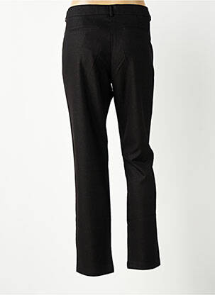 Pantalon chino fermeture zippée sous rabat avec crochet taille normale noir CHATTAWAK femme