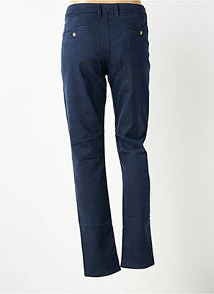 Pantalon chino fermeture zippée sous rabat boutonné taille normale bleu COUTURIST femme