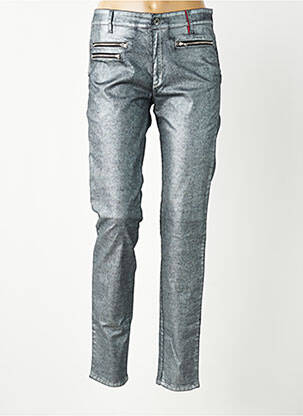 Pantalon slim stretch taille normale argent COUTURIST femme