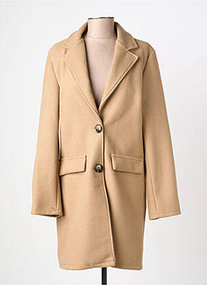 Manteau long coupe droite sans capuche beige LA PETITE NÎMOISE femme