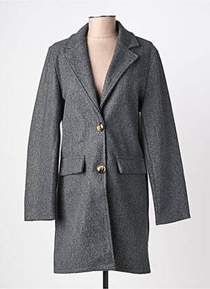 Manteau long coupe droite sans capuche gris LA PETITE NÎMOISE femme