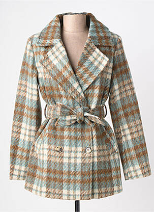 Manteau court manches longues sans capuche marron MCM femme