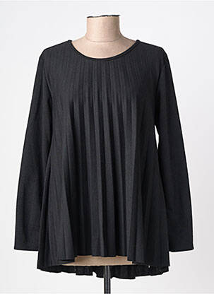 Pull col rond manches longues noir LA PETITE NÎMOISE femme