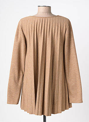 Pull col rond manches longues beige LA PETITE NÎMOISE femme