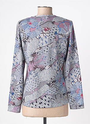 Pull coupe droite manches longues gris KALISSON femme