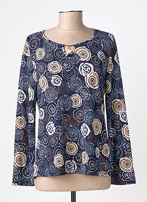 T-shirt manches longues manches longues bleu ATLANTA femme