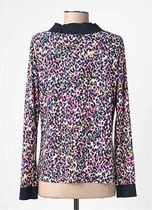 Top imprimé fantaisie manches longues noir ATLANTA femme