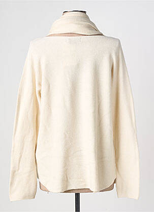 Pull tunique stretch manches longues beige ATLANTA femme