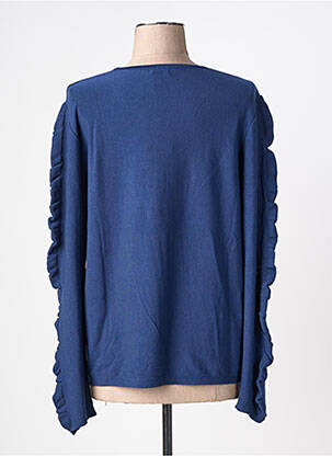 Pull coupe cintrée manches longues bleu OMC femme