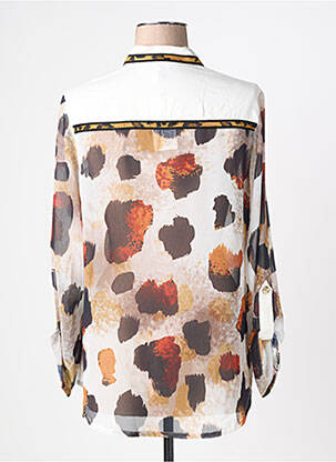 Chemisier tissage crêpe manches longues beige MERI & ESCA femme