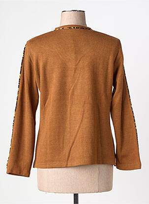 Pull coupe droite manches longues marron MERI & ESCA femme