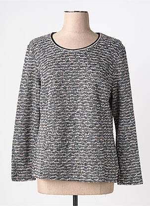 Pull coupe cintrée manches longues gris IMPULSION femme