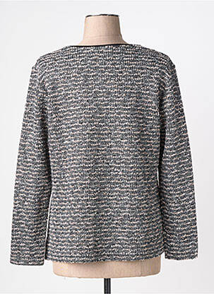 Pull coupe cintrée manches longues gris IMPULSION femme
