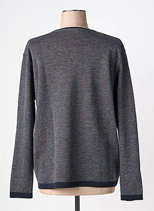 Pull tissage chiné manches longues gris OMC femme
