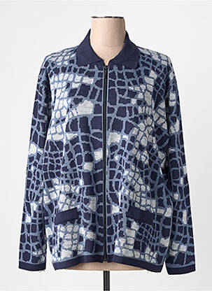 Gilet manches longues stretch bleu OMC femme