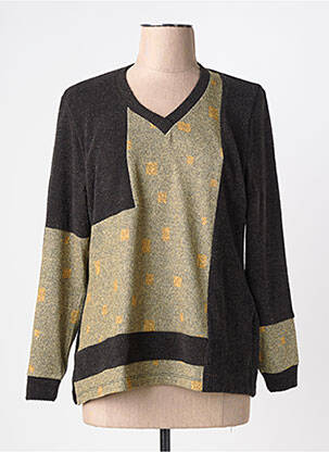 Pull coupe droite manches longues noir MERI & ESCA femme