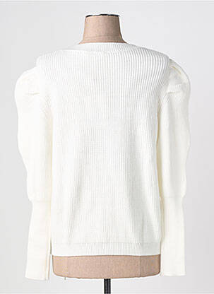 Pull stretch manches longues blanc LOU LOU BY NALO femme