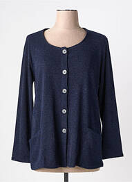 Gilet manches longues stretch bleu MARIE. L PARIS femme