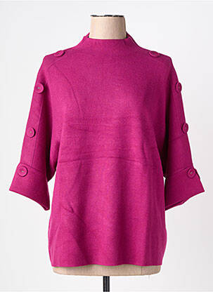 Pull coupe cintrée manches 3/4 violet MARINELLO femme