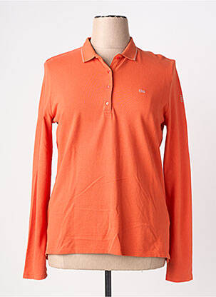 Polo stretch manches longues orange TBS femme