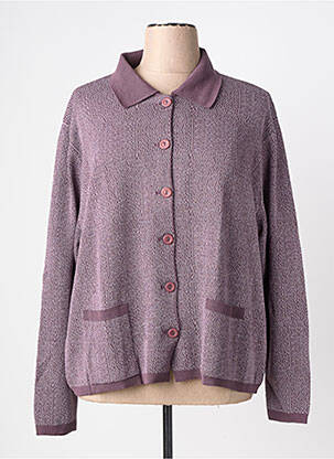 Gilet manches longues stretch violet ONCALA femme