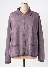 Gilet manches longues stretch violet ONCALA femme