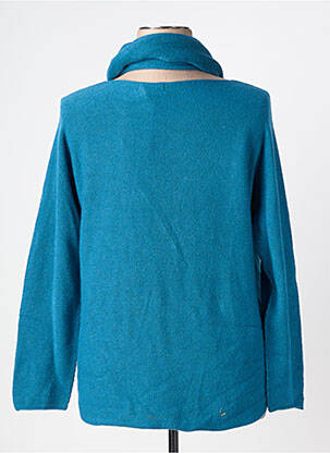 Pull tunique stretch manches longues bleu ATLANTA femme