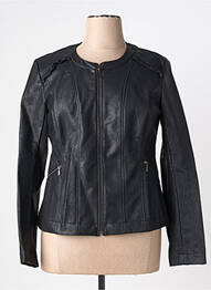 Veste simili cuir poches noir ZELI femme