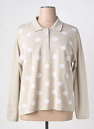 Pull coupe cintrée manches longues beige ONCALA femme