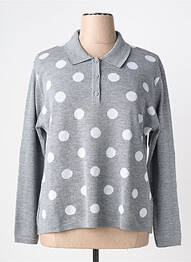 Pull tissage chiné manches longues gris ONCALA femme