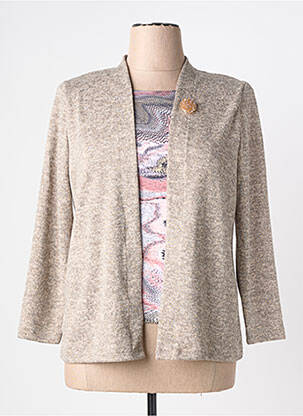 Top stretch manches 3/4 beige OMC femme