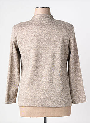 Top stretch manches 3/4 beige OMC femme