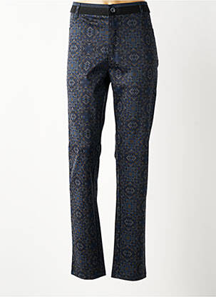 Pantalon droit stretch taille normale bleu WALTRON femme