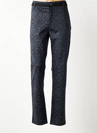 Pantalon droit stretch taille normale bleu WALTRON femme