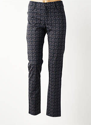 Pantalon slim tissage popeline taille normale noir WALTRON femme