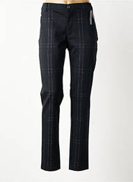 Pantalon chino fermeture zippée sous rabat boutonné taille haute noir WALTRON femme