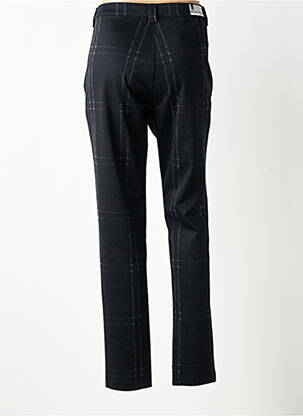 Pantalon chino fermeture zippée sous rabat boutonné taille haute noir WALTRON femme