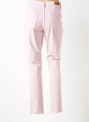Pantalon droit stretch taille normale rose LCDN femme