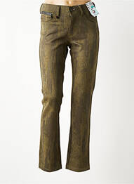 Pantalon droit stretch taille normale vert S.QUISE femme