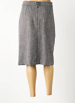 Jupe mi-longue taille à pinces gris IMPULSION femme