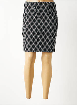 Jupe courte fermeture zippée au dos noir LCDN femme