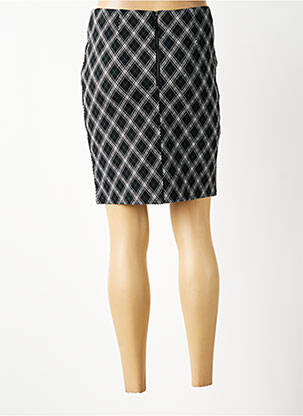 Jupe courte fermeture zippée au dos noir LCDN femme