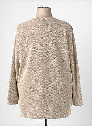 Pull tissage chiné manches longues beige MERI & ESCA femme