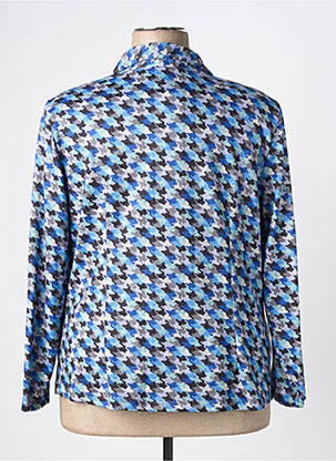 Chemisier coupe droite manches longues bleu OMC femme