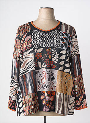 Pull coupe cintrée manches longues noir MERI & ESCA femme
