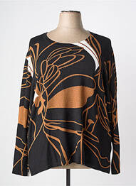 Pull coupe cintrée manches longues noir IMPULSION femme