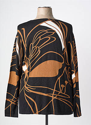 Pull coupe cintrée manches longues noir IMPULSION femme