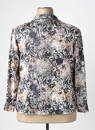 Chemisier imprimé fleurs manches longues beige OMC femme